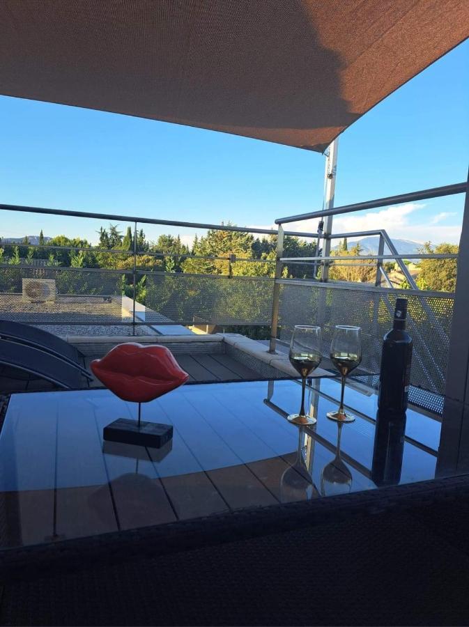 L'Aurore Suite De Charme, Clim Jacuzzi, Sauna, Piscine Chauffee Cuisine... Carpentras Kültér fotó