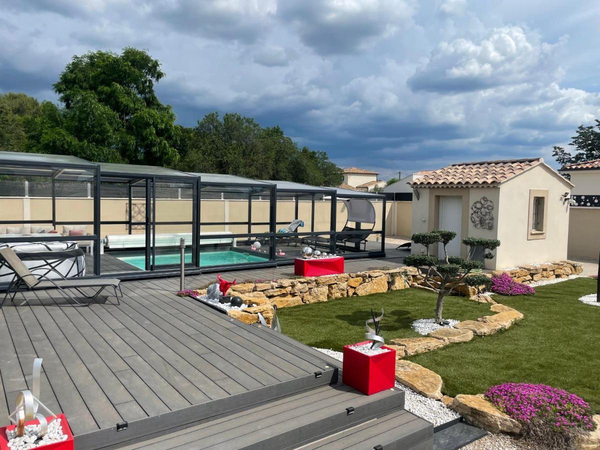 L'Aurore Suite De Charme, Clim Jacuzzi, Sauna, Piscine Chauffee Cuisine... Carpentras Kültér fotó
